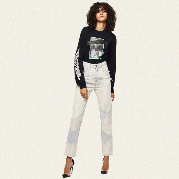 Diesel D-Eiselle Straight High Waist Jean - Picture 1 of 10